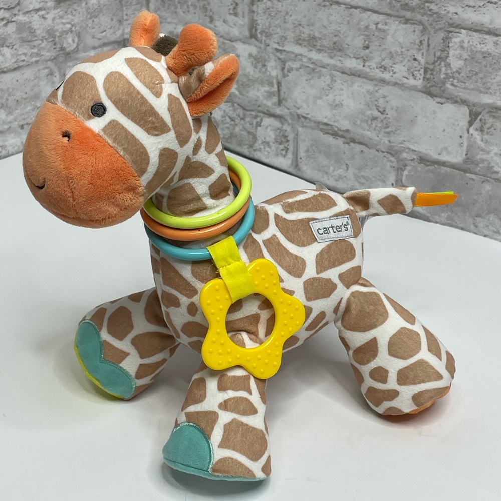 Carter’s Baby Giraffe Plush Stuffed Animal Rattle Teether Baby Toy Mirror Lovey